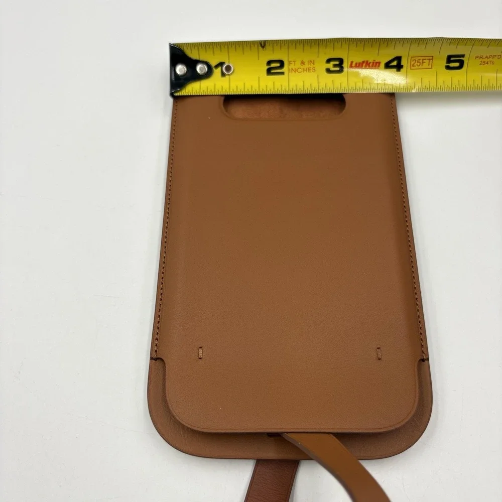 Apple Leather Carry Case Brown Wrist Strap Sleeve For‎ IPhone 12 Plain MagSafe